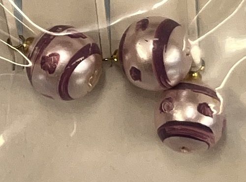Lavender Striped Ball Ornaments wtc4408