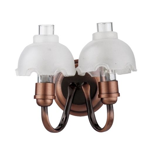 LED Copper Dbl Frost Flute Sconce 2328