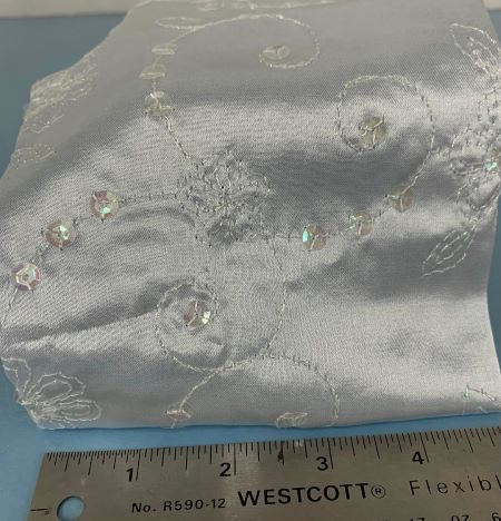 Light Blue Satin with Sequins jhl24.1