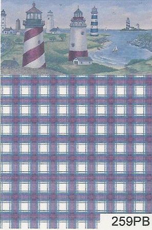Lighthouses and Sailboats 259PB wal259pb
