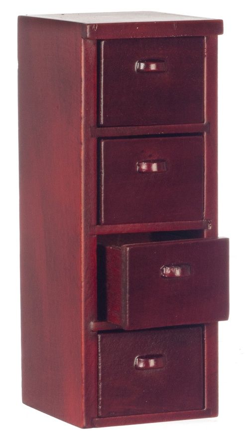 AZT3561A Mahogany 4 Drawer File Cabinet