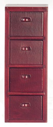 AZT3561A Mahogany 4 Drawer File Cabinet