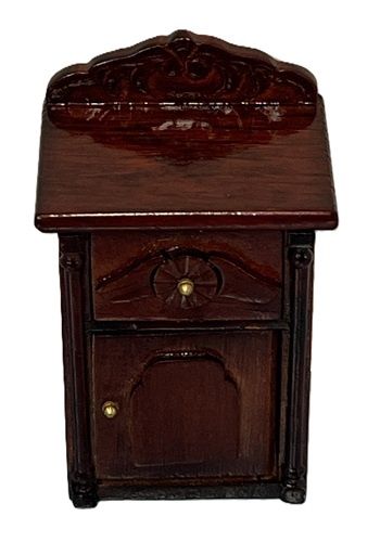 Mahogany Finish Nightstand With Drawer and Door so1771