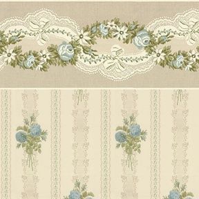 Lace and Roses Beige - Floral WAL0527B