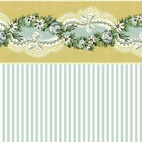 Lace and Roses Khaki Yellow - Stripe WAL0526A