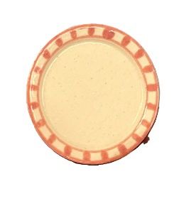 Large Pink and White Plate cn405001x