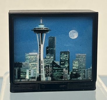 Large TV Showing Scene of Seattle 935243