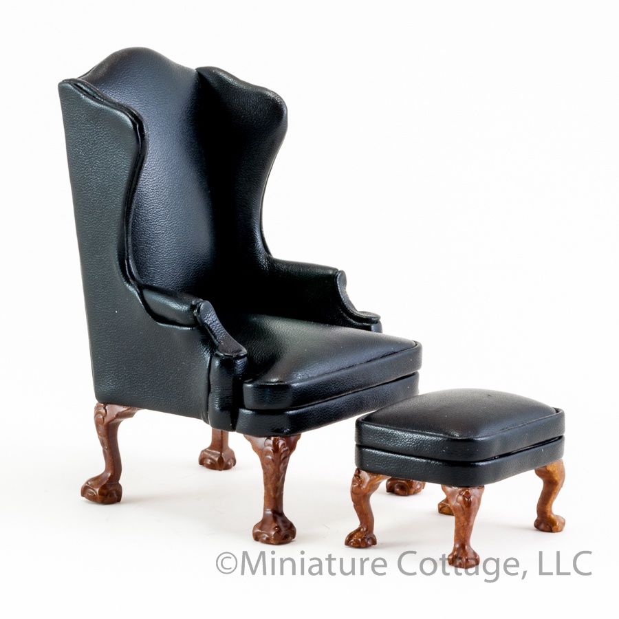 Leather Chair and Ottoman jbm20211b