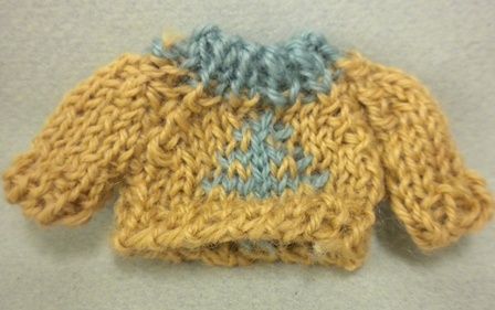 Light Brown and Blue Smaller Knit Sweater Ganz2