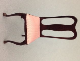 Mahogany Chair with Pink Cushion 412167