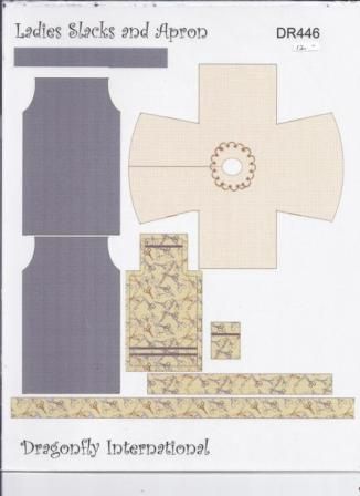 Ladies Slacks and Apron with Scissors Design Kit DR446
