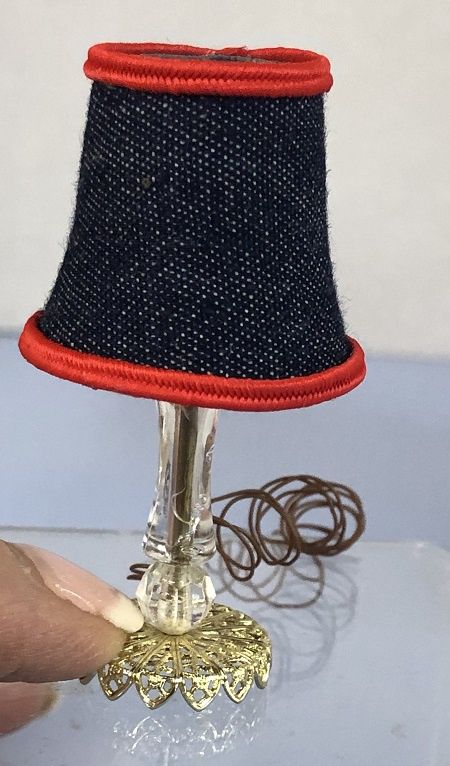 Lamp with Blue Denim Shade MC03703