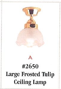 Large Frosted Tulip Ceiling Lamp HW2650