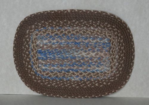 Large Rectangular Rug - Brown &amp; Blue wr-2