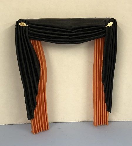 Large Window Curtains in Orange and Black Halloweencurtainone