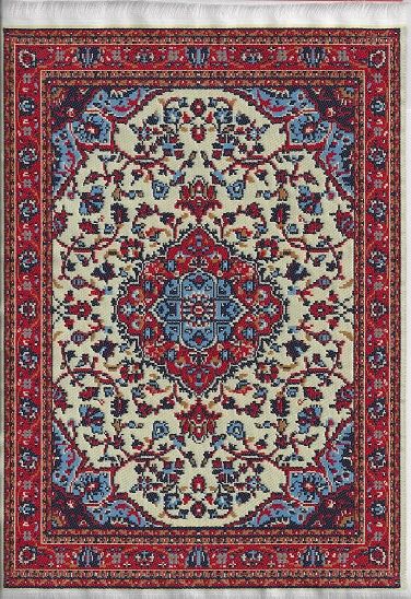 Large Woven Rectangle Miniature Carpet LRCT006