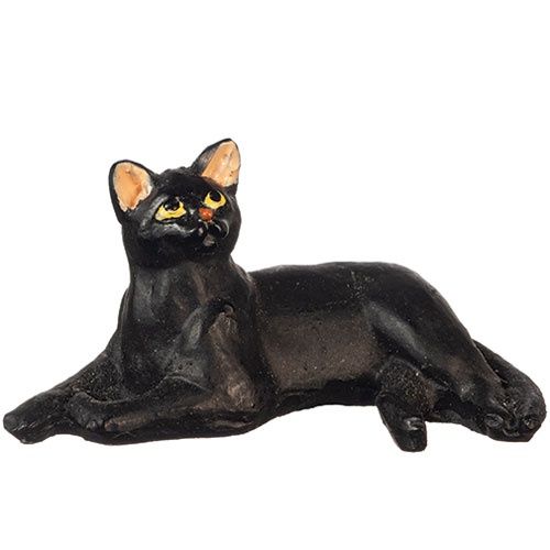 AZE0235 Laying Cat/Black
