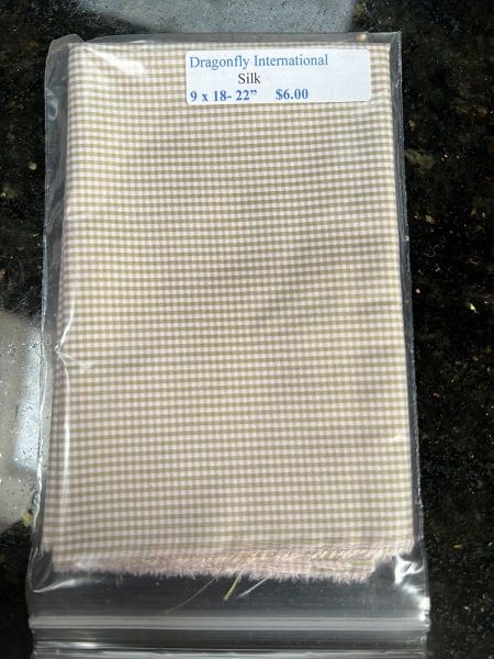 Light Pink and Green Checked Silk df035