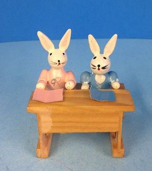 Little Rabbits at School Desks gg1023