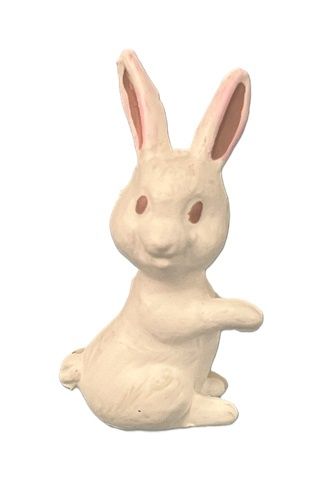 Little White Bunny with Pink Nose bunnypink
