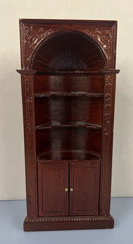 Mahogany Corner Display Unit ala135