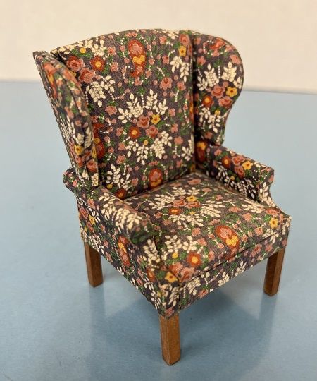 Lavender Floral Wingback Chair mc942