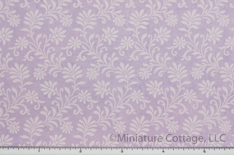 Lavender Wallpaper with White Floral Design nc14414