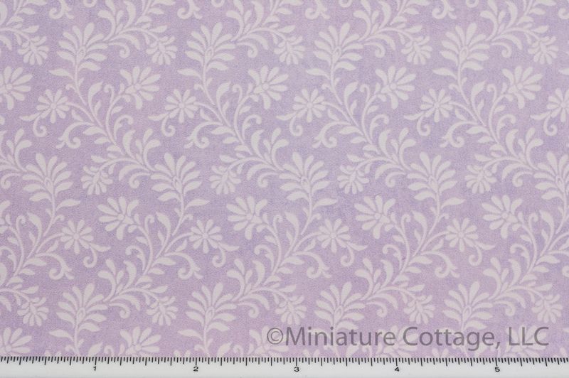 Lavender Wallpaper with White Floral Design nc14414