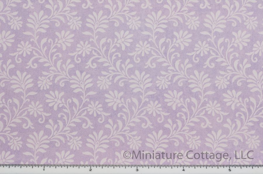 Lavender Wallpaper with White Floral Design nc14414