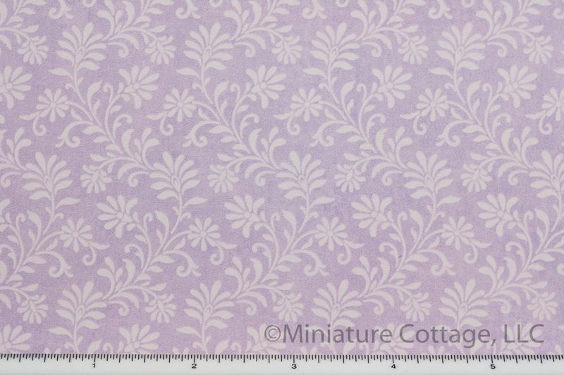 Lavender Wallpaper with White Floral Design nc14414