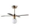 LED White Globe Ceiling Fan 2313