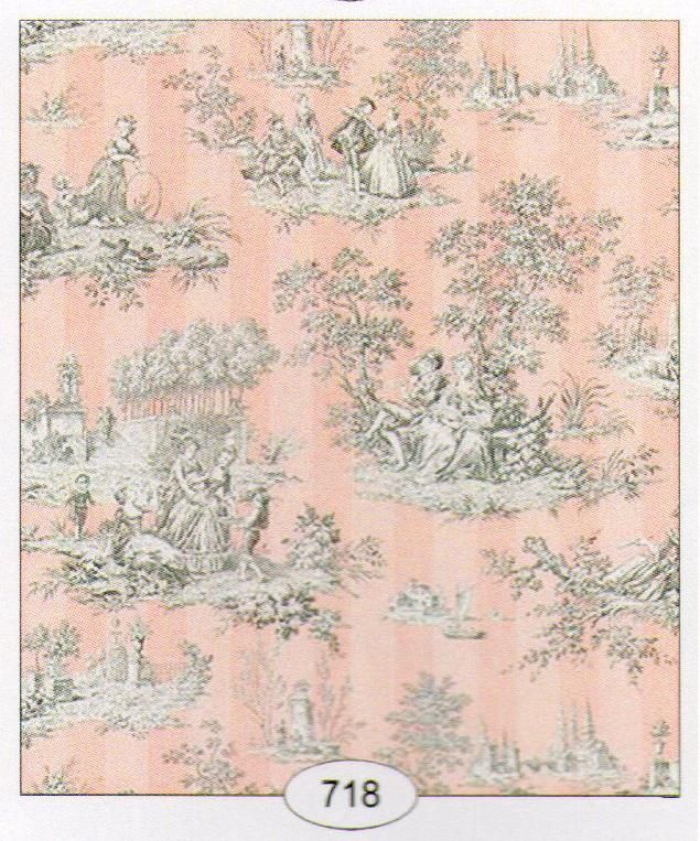 Light Toile Stripe 718 wal718