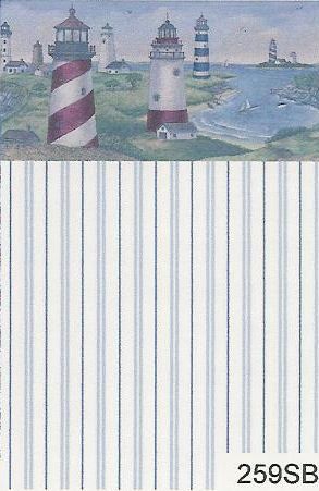 Lighthouses and Sailboats 259SB wal259sb