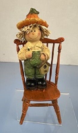 Little Autumn Boy with Birdhouse ch22516