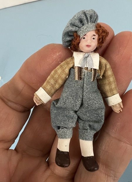 Little Red Curly Haired Boy Doll ala1081