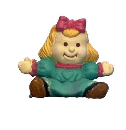 Little Sitting Clay Doll in Blue/Green Dress cn940795