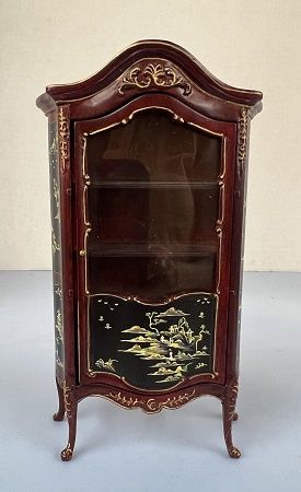 Mahogany and Black Oriental Cabinet ca01703