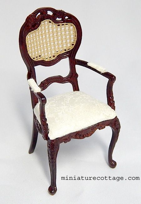 Mahogany Woven Back Armed Chair 25580mh