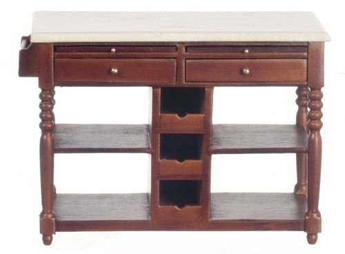 Marble Kitchen Island Walnut azt6805