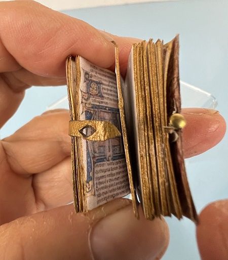 Medieval Manuscript with Red Cover, tiny rhinestones, gold foil mc0975