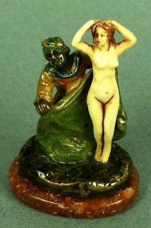 Maroccan Trader and Carved Ivory Lady JA09