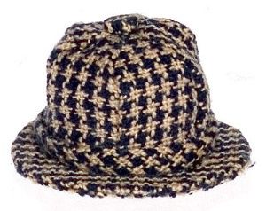 Men's Navy Checked Hat a2573nv