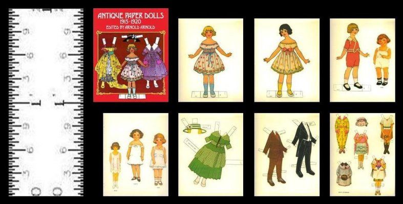 LB09 Miniature Antique Paper Doll 1915-1920