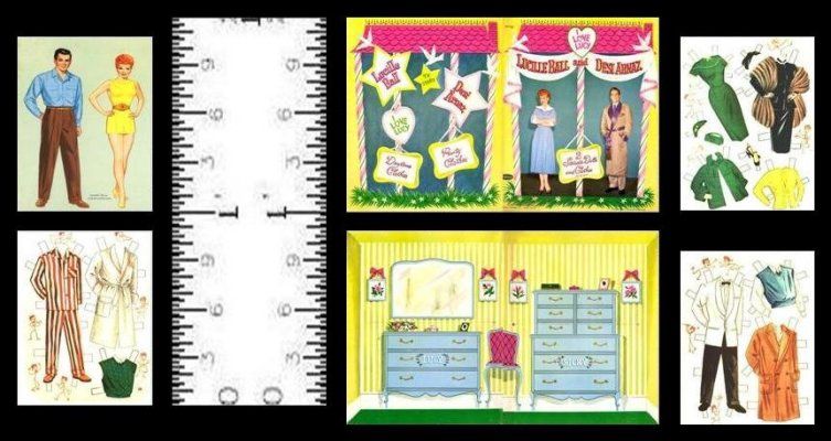 LB16 Miniature Paper Dolls Set - I Love Lucy