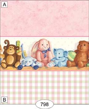 Nursery Friends - Pink WAL0798
