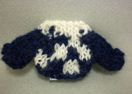 Navy and White Smaller Knitted Sweater Ganz5