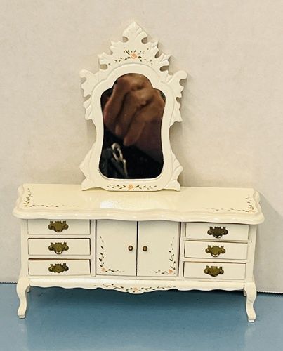 Off White Chest and Mirror mc1532x