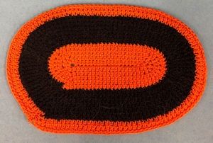 Orange and Black Rug atp010