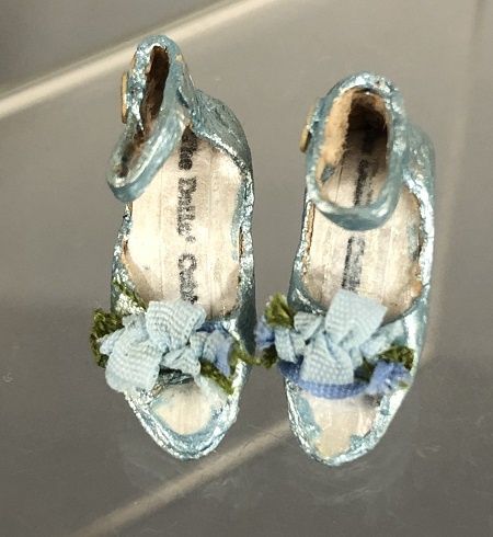 Metallic Blue Ankle Strap Shoes mc03277