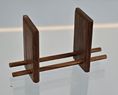 Mid Century Modern Bookends in Walnut cnbookend